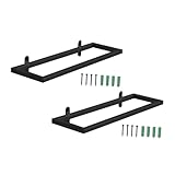 DOITOOL 2 Stück Wandmontiertes Weinregal aus Stabilem Eisen Schwarz...