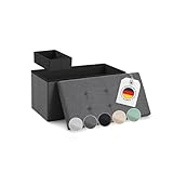 Blumtal Sitzbank mit Stauraum + extra Box - Truhenbank mit Stauraum...