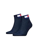 Tommy Hilfiger Unisex Quarter Socken, Marineblau, 43/46 (2er Pack)