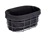 WENKO Brotkorb Mod. Bela, Black Outdoor Kitchen Korb für Brot, Brötchen...