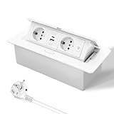 JACEPFY Versenkbare Steckdose PD20W USB-C Schnelllade Tischsteckdose...