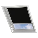 Radeco® Dachfenster verdunkelungsrollo für Velux C02 schwarz mit...