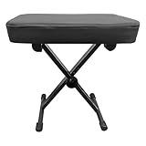 SUNJOM Faltbarer Klavierhocker, 4-stufige Höhenverstellung der Klavierbank...