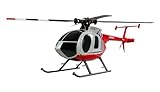 Amewi Hughes MD500 Helikopter Zivil 4-Kanal 6G RTF rot/hellgrau RC...