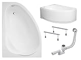 BADLAND Eckbadewanne Eckwanne Marea RECHTS LINKS 150x100 mit Acrylschürze,...