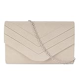 MEGAUK Damen Samt Clutch Elegante Abendtasche Wildleder Handtasche Envelope...