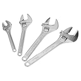 TOBBOMEY 4 Stück Verstellbares Schraubenschlüssel Robuster...