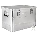 Aluminium Box mit Deckel Silber Alu Kiste Box Alukiste 65 Liter...