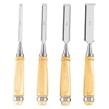 Meißelset,4 Stück Fasenmeißel | Schrägkantige Zimmerei Beitel Zubehör...