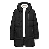 SRZYMJ Schwarz Winterjacke Herren Ãœbergangsjacke Leichte Steppjacke mit...