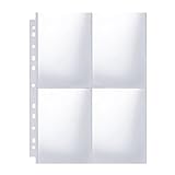 Catime 50 Pcs 200 Taschen Klarsichthüllen A4, Prospekthüllen, Verdickt...