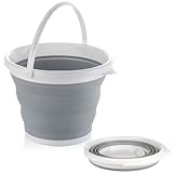Faltbarer Eimer, 5L Falteimer aus Kunststoff, Zusammenklappbarer Eimer,...