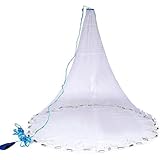 Angelnetz Wurfnetz zum Fischen Monofilament Handwurf Fishnets...