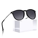 CARFIA Vintage Polarisierte Sonnenbrille für Damen Herren UV400 Schutz...