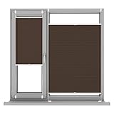 Plissee nach maß, 65 x 120 cm UV-Schutz Sonnenschutz, Jalousie für Tür &...