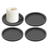 WYYFXY® 4 Stück Metall Kerzenhalter Stumpenkerzen Kerzenständer Schwarz...