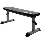 ScSPORTS® Hantelbank - Höhenverstellbar, Flach, bis 180 kg Belastbar,...