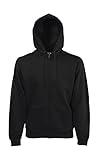 Fruit of the Loom Classic Hooded Sweatjacke - Farbe: Black - Größe: XL