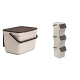 TATAY Mülltrennsystem Küche | 1 Biomülleimer Smart 6L mit Halterung und...