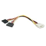 StarTech.com SATA Y-Stromkabel - Splitter Power Y-Kabel mit 2 x SATA intern...