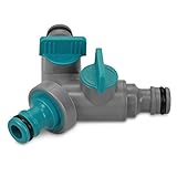 Navaris 2-Wege-Verteiler mit Absperrventil - 3x 1/2' Quick Connector -...