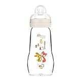 MAM Feel Good Babyflasche aus Glas (260 ml), Milchflasche mit weiter...