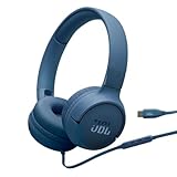JBL Tune 520C, kabelgebundene On-Ear-Kopfhörer mit Mikrofon, Pure Bass...
