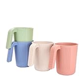 8er Trinkbecher Set 350ml Tasse mit Griff Bruchfeste Wiederverwendbare...