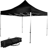 INSTENT Alu-Pavillon 3 x 3 m Pro wasserdicht UV Schutz 50+, anthrazit