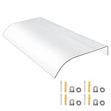 Vigevee Vordach für Haustür 40x80cm Transparent Polycarbonat Pultvordach...