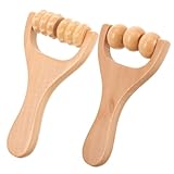 Healeved 2 Stück Holz-Handmassageroller Manuelles Holzmassagegerät...