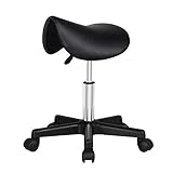 Yaheetech Sattelhocker Arbeitshocker Rollhocker Drehhocker Arzthocker...