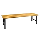 PROREGAL Garderobenbank Seahorse | HxBxT 42x150x40cm | Holz/Schwarz | Bank...