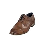 bugatti Business Halbschuh aus echtem Glattleder, Derby mit Querkappe und...