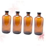 LOLIPPYY 4 Stück Braune Boston Glasflaschen mit Bakelitverschluss Runde...
