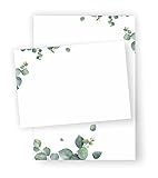 zartbesaitet Eukalyptus Briefpapier DIN A5 - 20 Blatt und 10 Umschläge,...