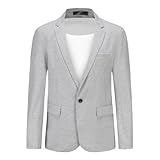 Allthemen Herren Sakko Baumwolle Blazer Sportlich Stretch Anzugjacke Slim...