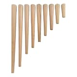 HOOZ 4er Set Tischbeine Holz 45 cm - Buche Natur - Größen von 10-55 cm -...