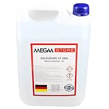 Megaa store Salzsäure 31-38% | 1L bis 20L Perfekt für Aquarien...