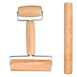 wonkeken 2 Stücke Nudelholz Teigroller Set Einteiliges Nudelholz...