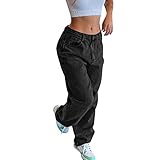 Weite Jeanshose Damen,Baggy Jeans Damen Low Waist Y2K,Sommer Culotte...