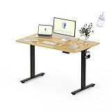 FLEXISPOT Höhenverstellbarer Schreibtisch 140×80cm, mit Haken und 25mm...