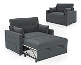 LUXOAK Schlafsofa 186 x 122 cm mit 5-stufig Verstellbarer Rückenlehne,...