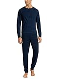 Uncover by Schiesser Herren Pyjamas Schlafanzug lang, Nachtblau, 52 EU