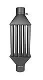 Abgaswärmetauscher Warmlufttauscher Rauchgaskühler 130mm schwarz...
