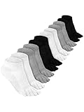 Bencailor 6 Paar Fünf Zehensocken Baumwollsocken für Damen Herren...