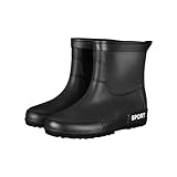 FNKDOR Gummistiefel Herren Wasserdicht Rutschfest Halbhoher Regenstiefel...