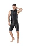 Neoprenanzug Herren 2mm Neoprenanzug Shorty for Herren Schwarz Einteiliger...