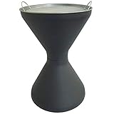 Diabolo Standaschenbecher in Anthrazit mit verzinktem Metallgitter...