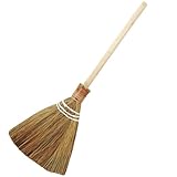 yeeplant Strohbesen mit Holzgriff, 73,7 cm, für drinnen und draußen